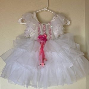 Girl dance costume that can be used as flower girl outfit